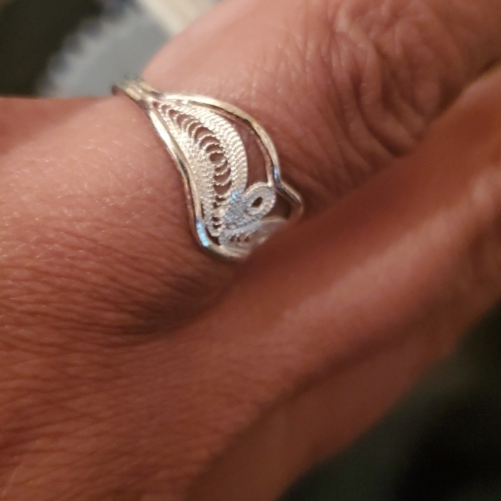Sterling Silver Swirl Spiral Band Ring
